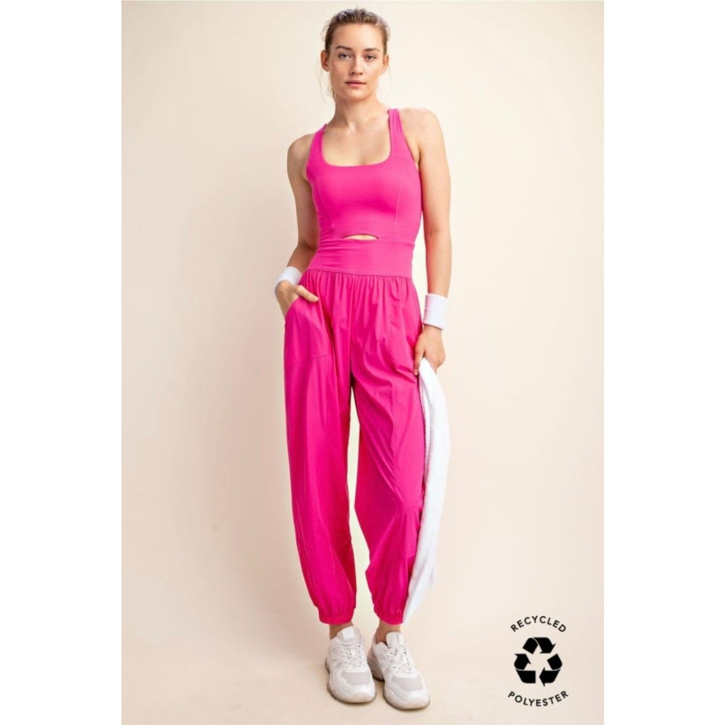 Rae Mode Hot Pink Jumpsuit
